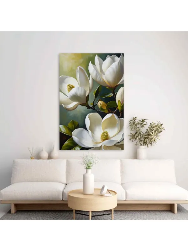 Tablou canvas Vis cu flori albe – decor modern — imaginea 2