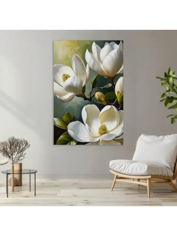 Tablou canvas Vis cu flori albe – decor modern — imaginea 5