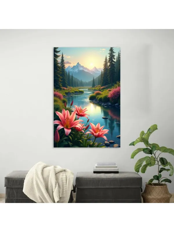 Tablou canvas Magia lacului – peisaj decorativ — imaginea 2
