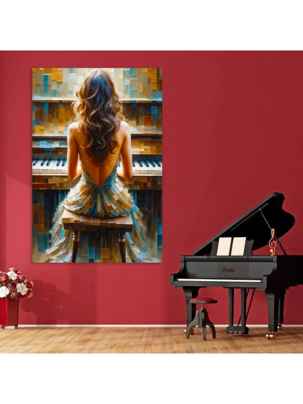 Tablou canvas Melodia sufletului – portret artistic — imaginea 2