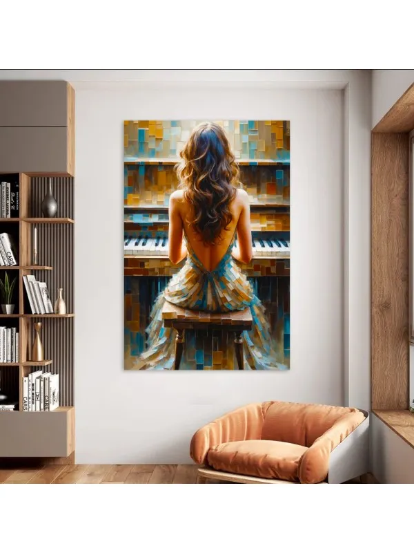 Tablou canvas Melodia sufletului – portret artistic — imaginea 4