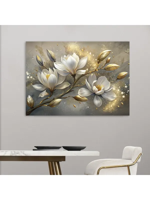 Tablou canvas Suspin de magnolie – decor floral — imaginea 2