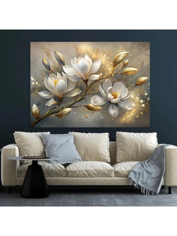 Tablou canvas Suspin de magnolie – decor floral — imaginea 4