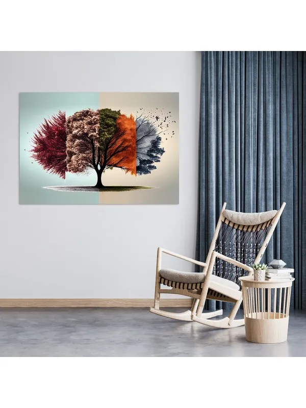 Tablou canvas Ritmul naturii – copacul celor patru anotimpuri — imaginea 4