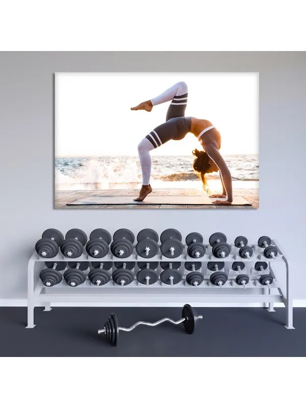 Tablou canvas Yoga pe malul mării – decor zen — imaginea 2