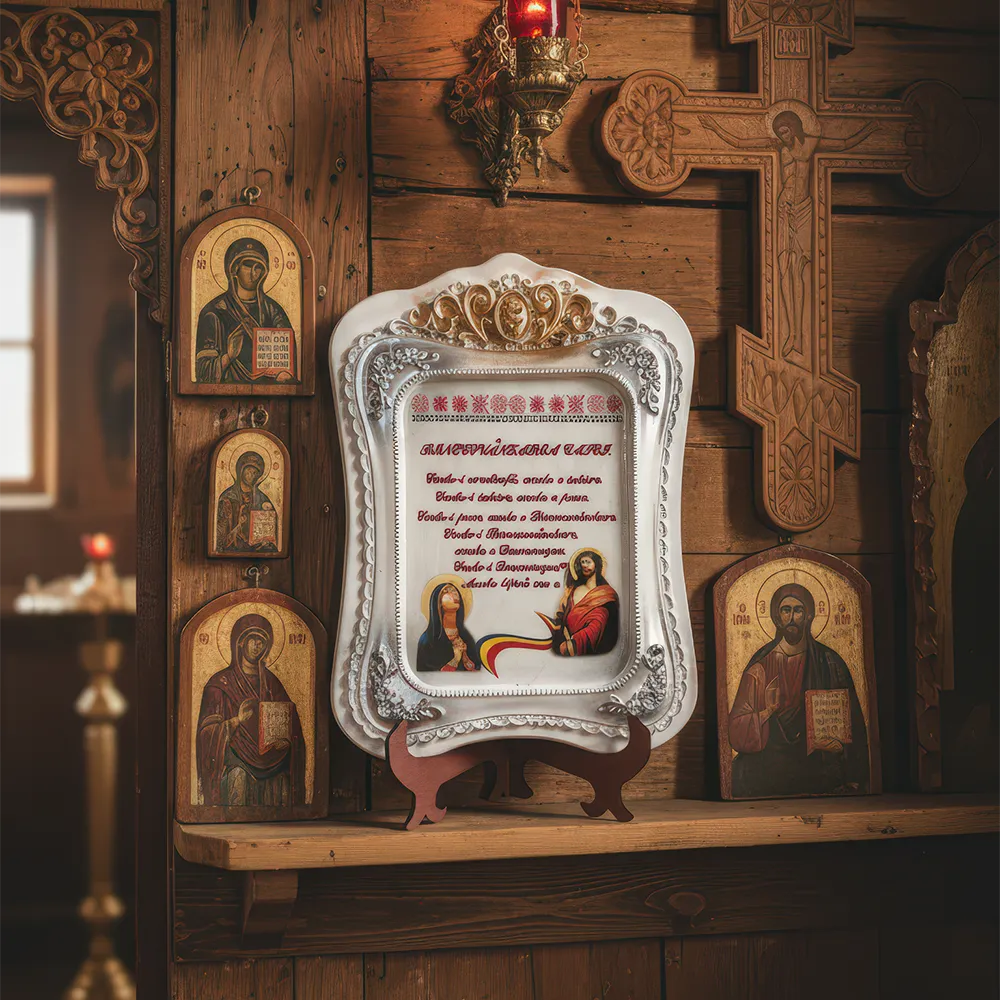 Placă decorativă Binecuvântarea casei – din ipsos, 32 x 22 cm — imaginea 3