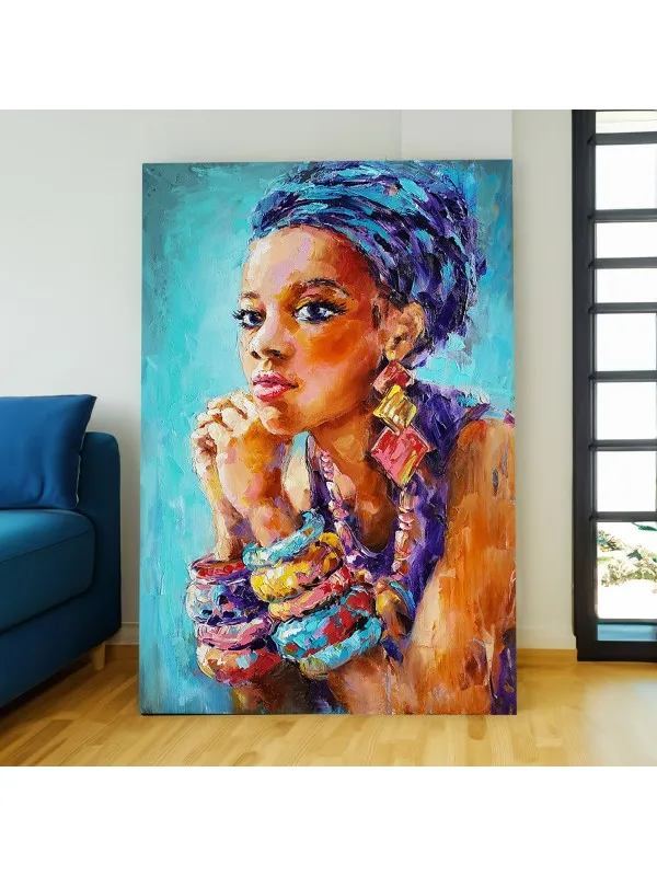 Tablou canvas Zihla – portret de femeie africană — imaginea 2