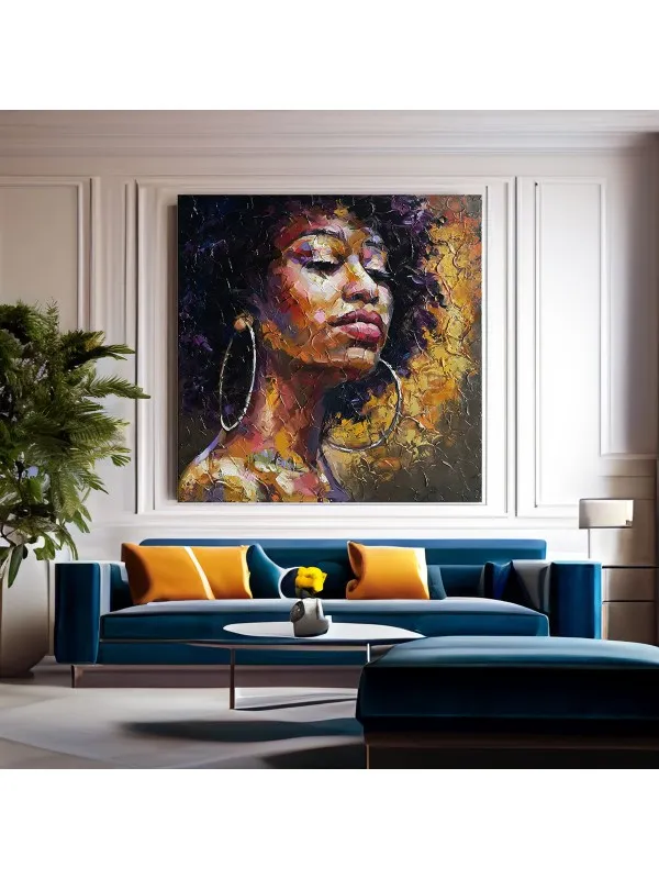 Tablou canvas Abeni – portret de femeie africană — imaginea 2