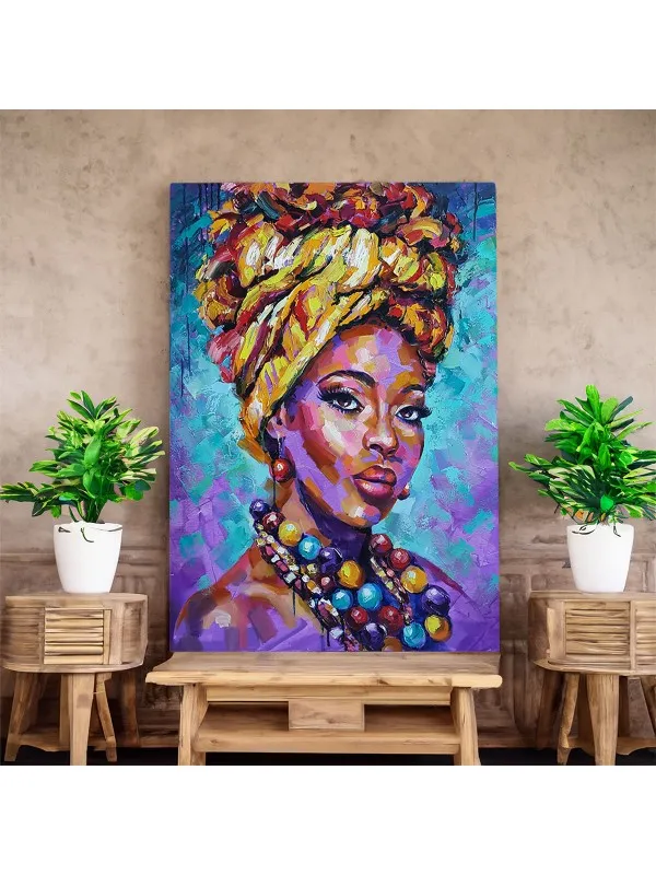Tablou canvas Kehinde girl – portret de femeie africană — imaginea 2