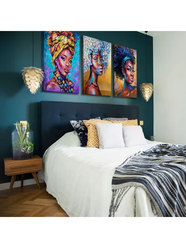 Set tablouri canvas Femei africane – portrete decorative — imaginea 3
