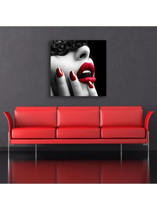 Tablou canvas Red glamour – portret feminin — imaginea 3