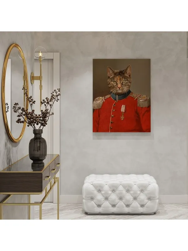 Tablou personalizat cu animalul tău – portret de colonel — imaginea 2
