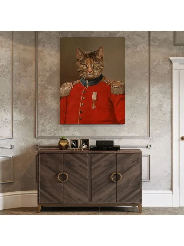 Tablou personalizat cu animalul tău – portret de colonel — imaginea 3