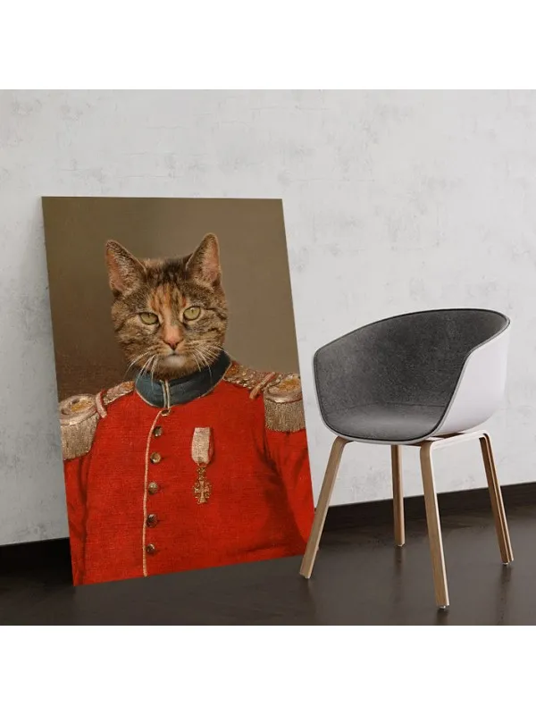 Tablou personalizat cu animalul tău – portret de colonel — imaginea 4