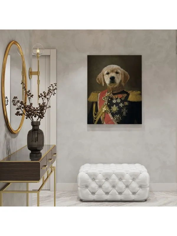 Tablou personalizat cu animalul tău – portret de general cu decorații — imaginea 2