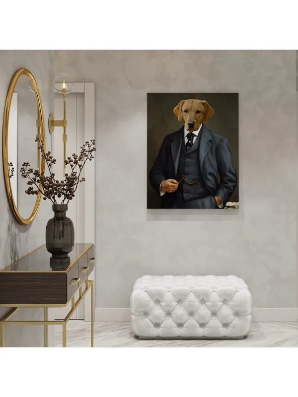 Tablou personalizat cu animalul tău – portret de gentleman — imaginea 2