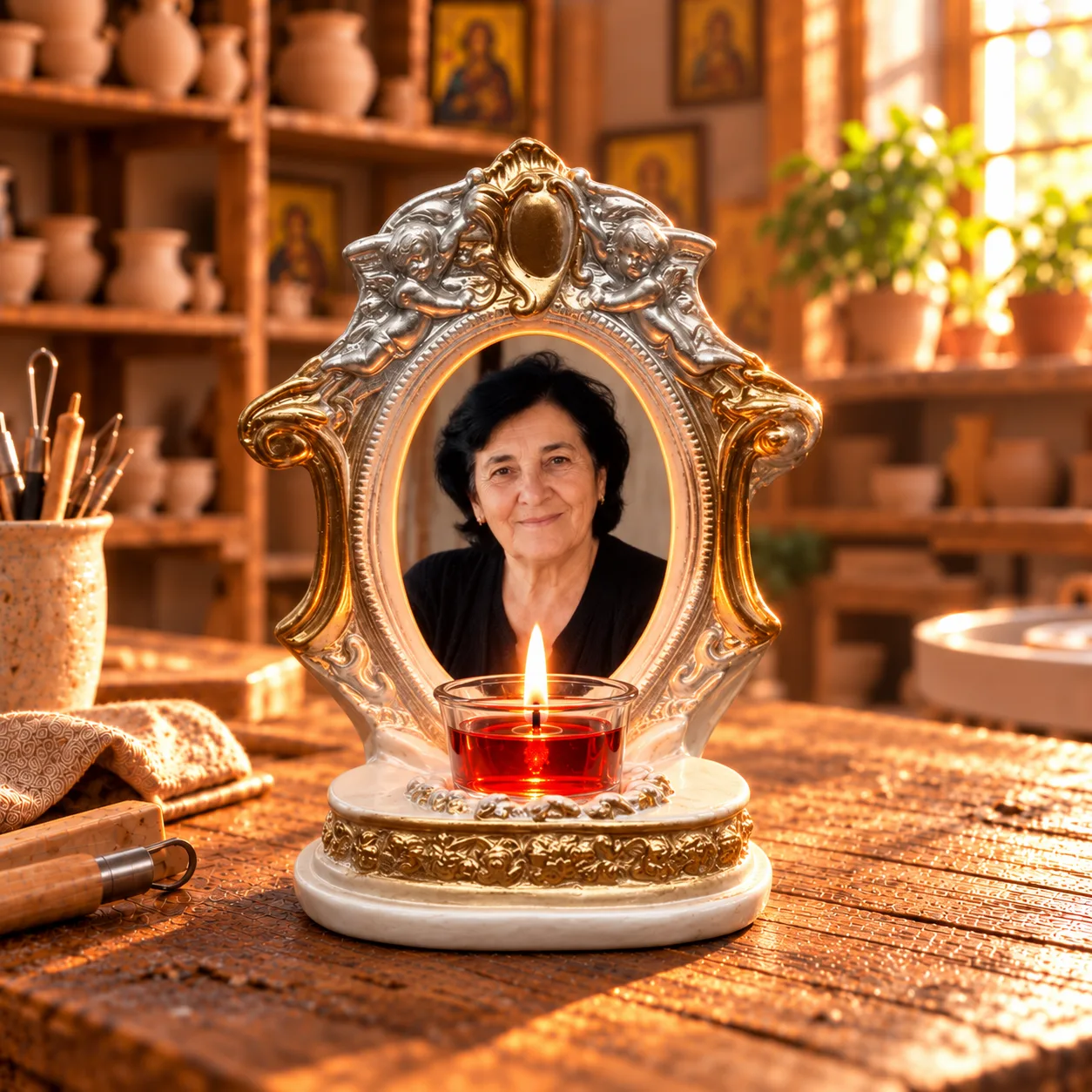 Candelă memorială personalizată cu poză – Lumina veșnică — imaginea 4