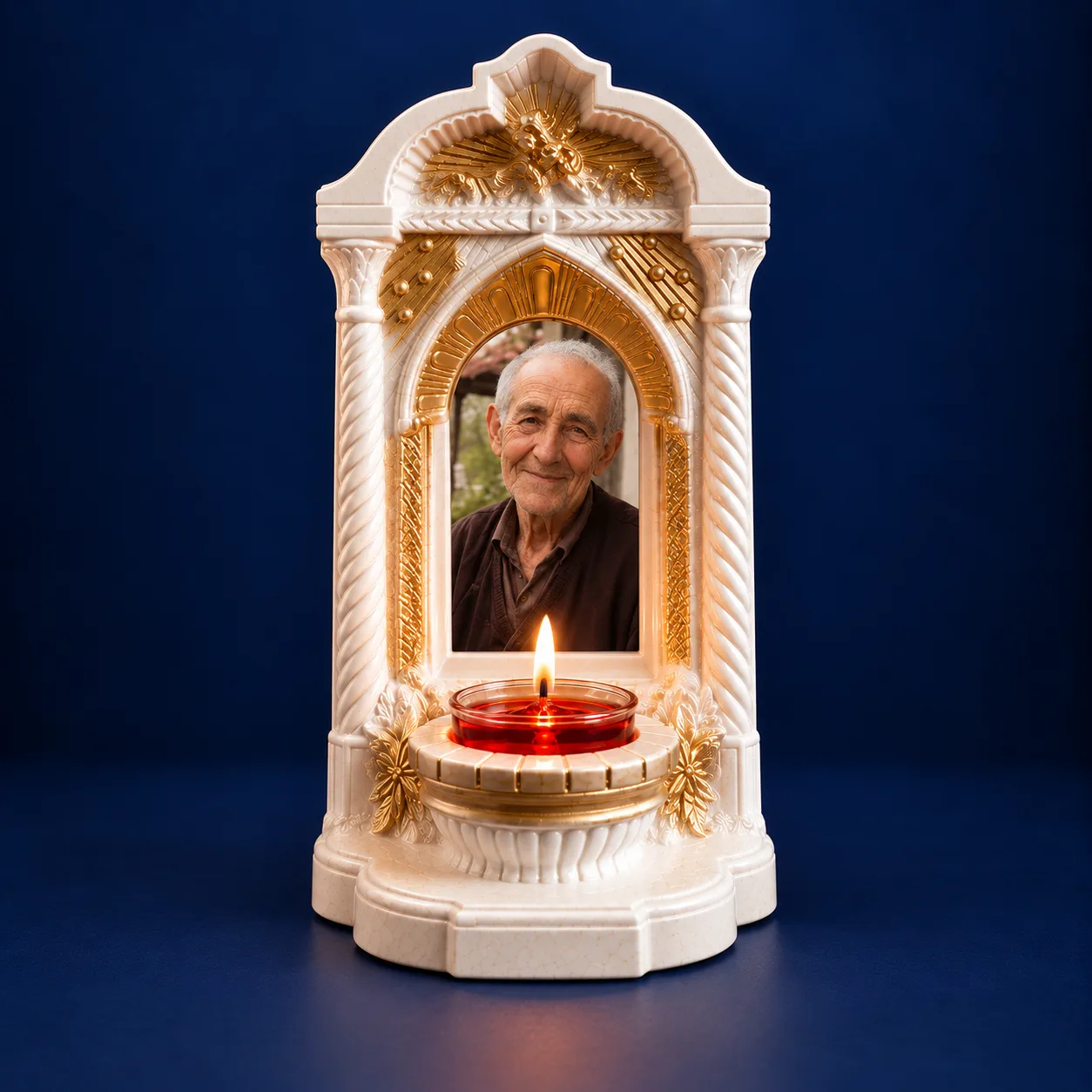 Candelă memorială personalizată cu poză – Altar