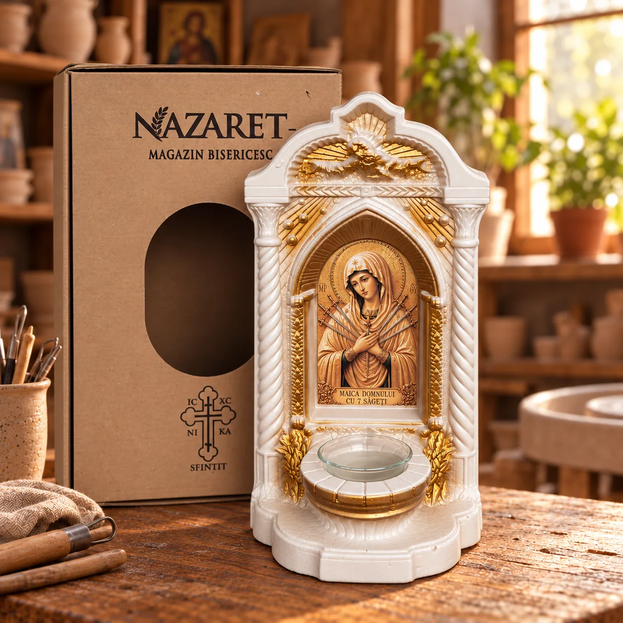 Candelă cu icoana Maicii Domnului cu 7 săgeți — imaginea 4