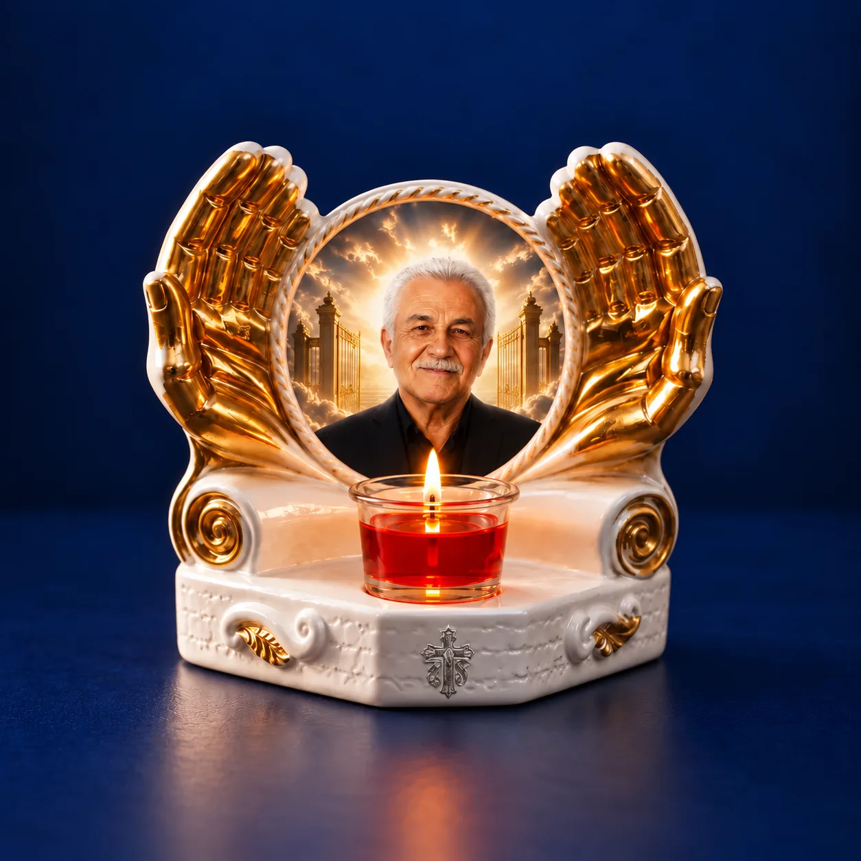Candelă memorială personalizată cu poză – Porțile raiului