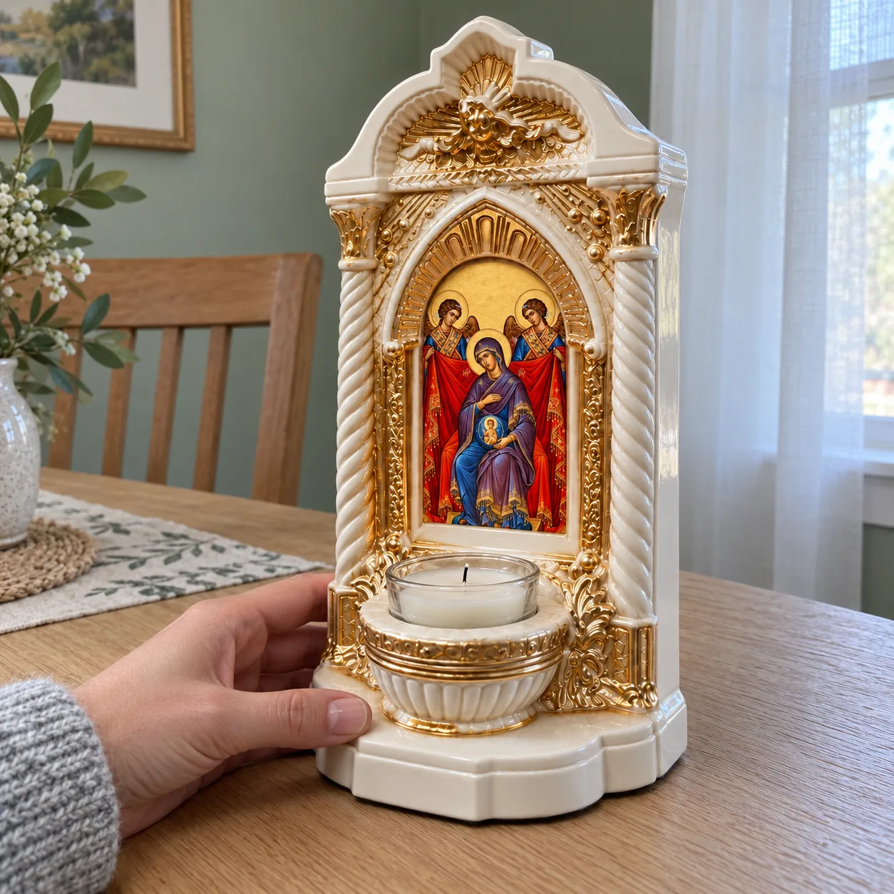 Candelă cu icoana Maicii Domnului însărcinate — imaginea 4