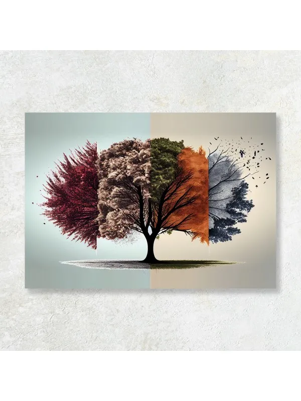 Tablou canvas Ritmul naturii – copacul celor patru anotimpuri