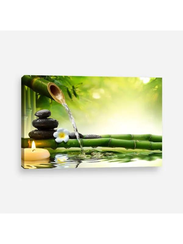 Tablou canvas Izvorul cu bambus – decor zen