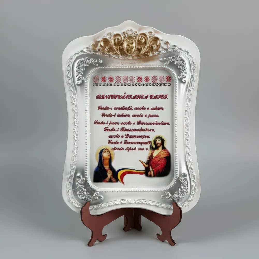 Placă decorativă Binecuvântarea casei – din ipsos, 32 x 22 cm