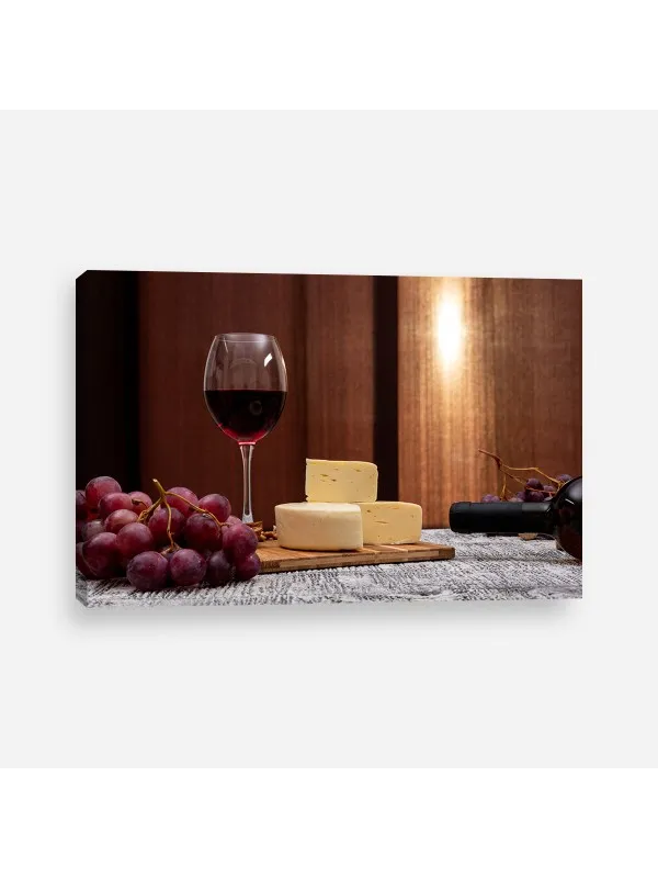 Tablou canvas Pahar cu vin roșu – decor pentru bucătărie