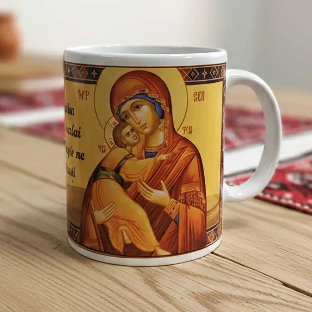 Cană cu icoana Maicii Domnului Theotokos
