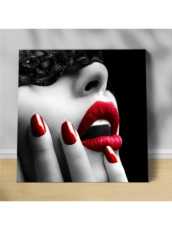 Tablou canvas Red glamour – portret feminin