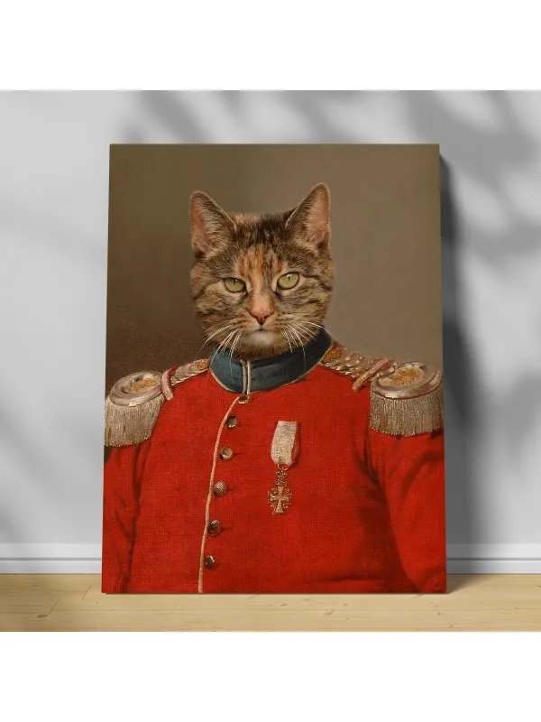 Tablou personalizat cu animalul tău – portret de colonel