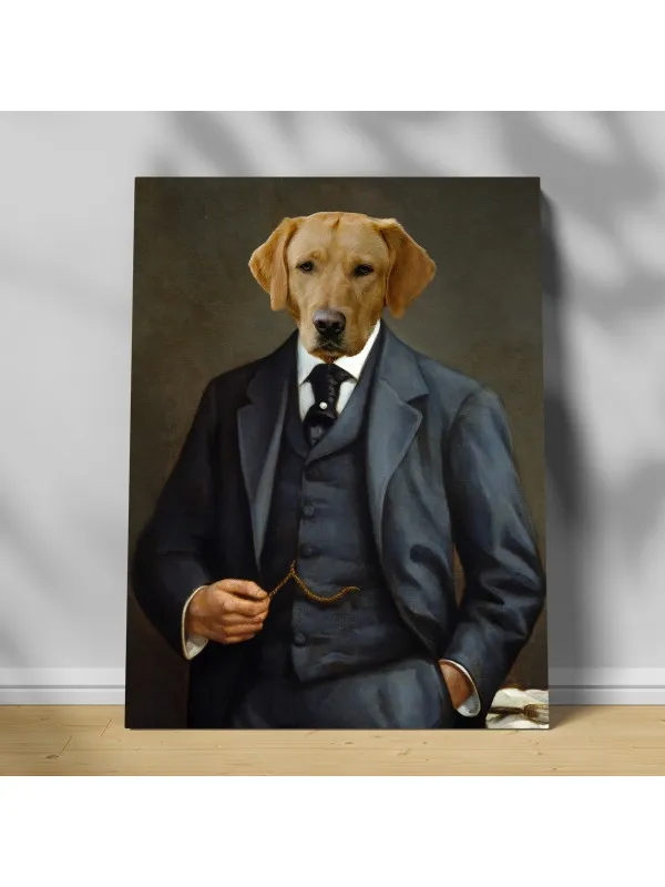 Tablou personalizat cu animalul tău – portret de gentleman