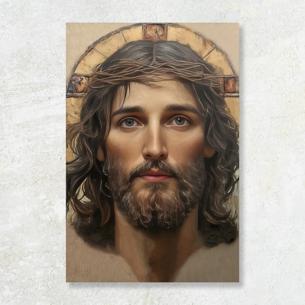 Tablou canvas Chipul Celui Nevăzut (Coloseni 1:15) – Iisus cu cunună de spini