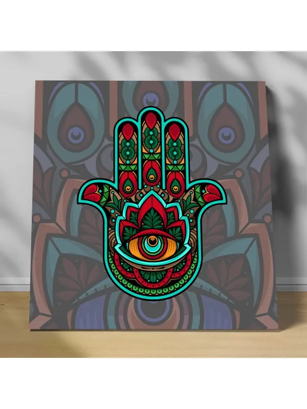 Tablou canvas Palma lui Fatima și ochiul lui Horus – decor feng shui