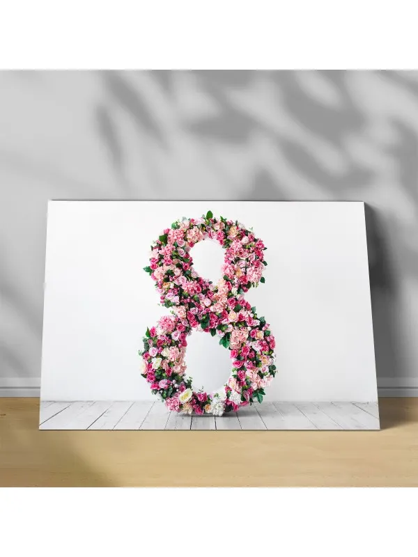 Tablou canvas Cifra 8 și florile sănătății – decor feng shui
