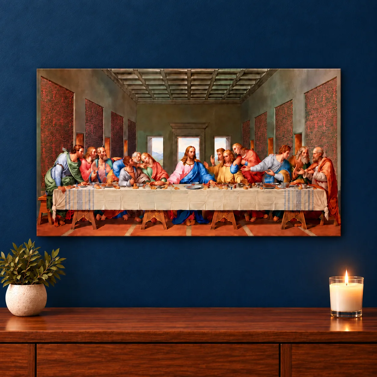 Tablou canvas Cina cea de Taină, Leonardo da Vinci – reproducere