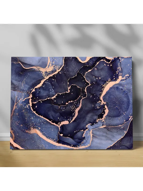 Tablou canvas Purple gold – abstract în mov și auriu