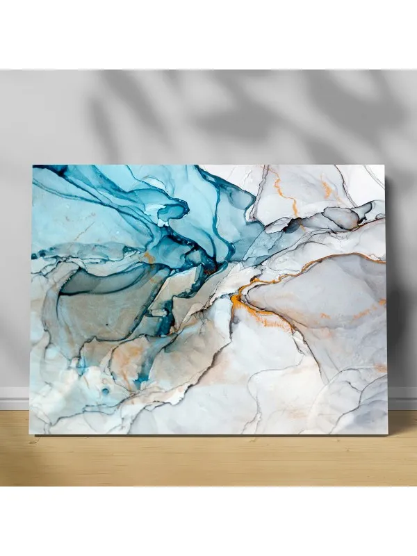 Tablou canvas Gray and blue – abstract în gri și albastru