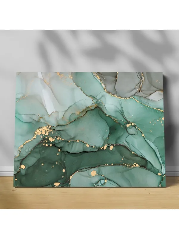 Tablou canvas Shades turquoise – abstract în nuanțe de turcoaz