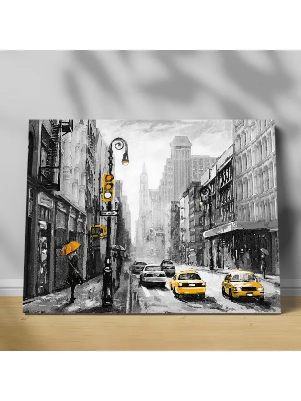 Tablou canvas Taxi New York – scenă urbană