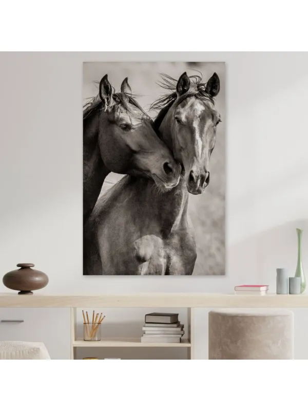 Tablou canvas cu cai Best friends – 50 x 70 cm