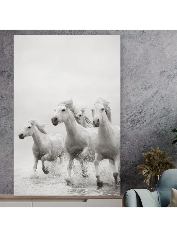 Tablou canvas cu cai Stallion looks – 70 x 50 cm