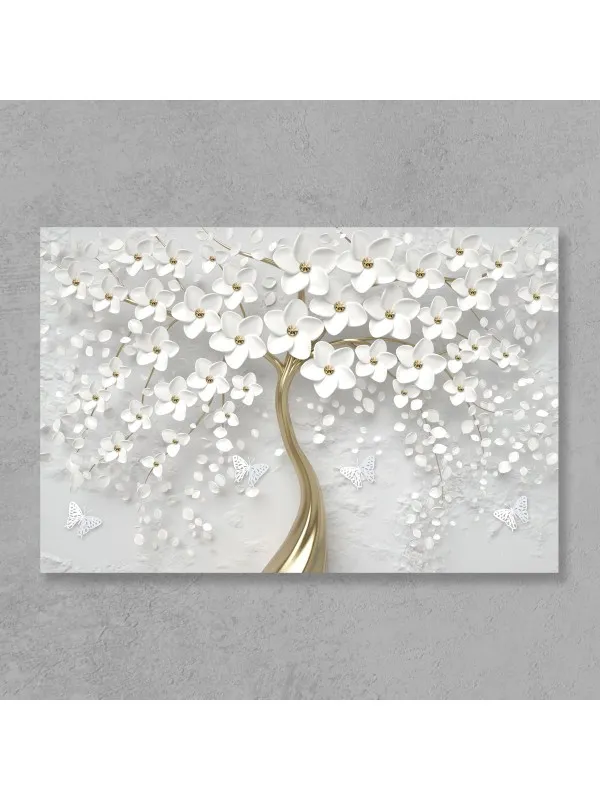 Tablou canvas Copacul cu flori albe – decor feng shui