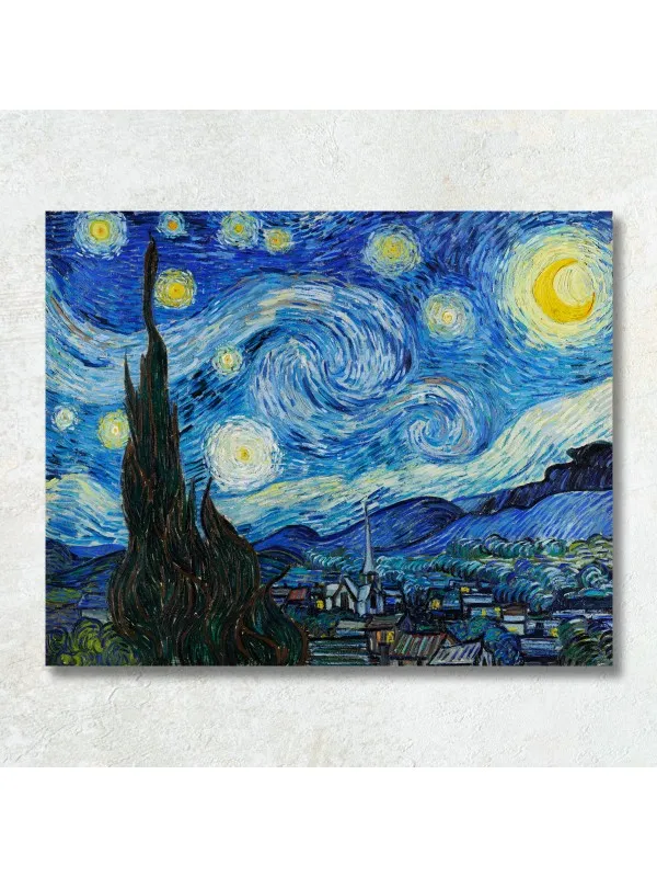 Tablou canvas Noaptea înstelată, Vincent van Gogh – reproducere