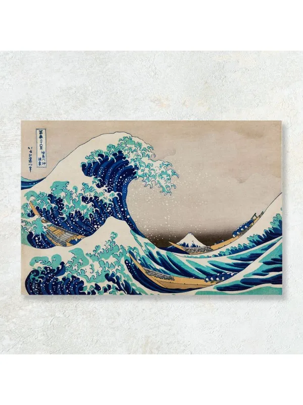 Tablou canvas Marele val din Kanagawa – reproducere