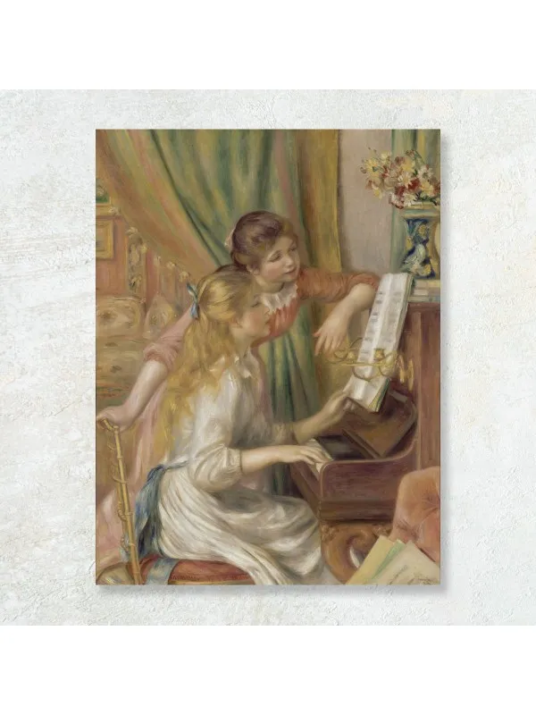 Tablou canvas Tinere la pian, Pierre-Auguste Renoir – reproducere