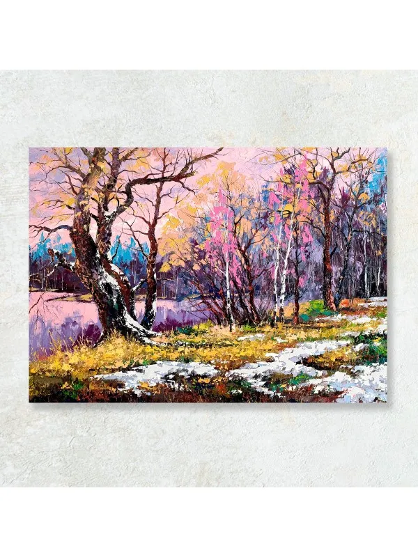 Tablou canvas Peisaj de primăvară – natură înverzită