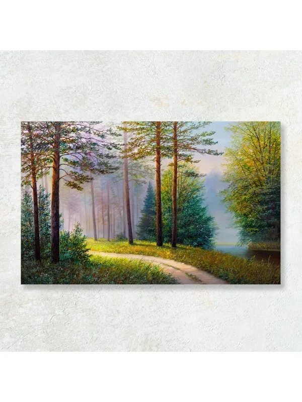 Tablou canvas Cărarea din pădure – peisaj liniștit