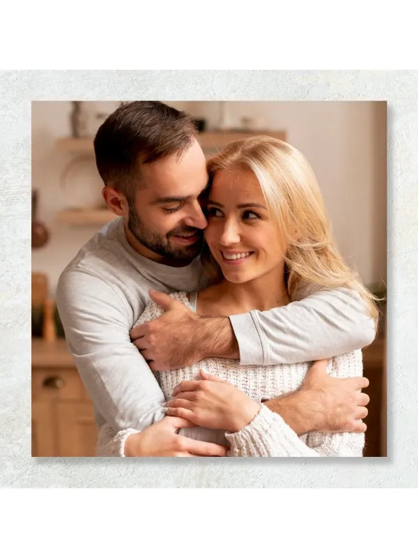Tablou canvas personalizat pentru nași – format pătrat